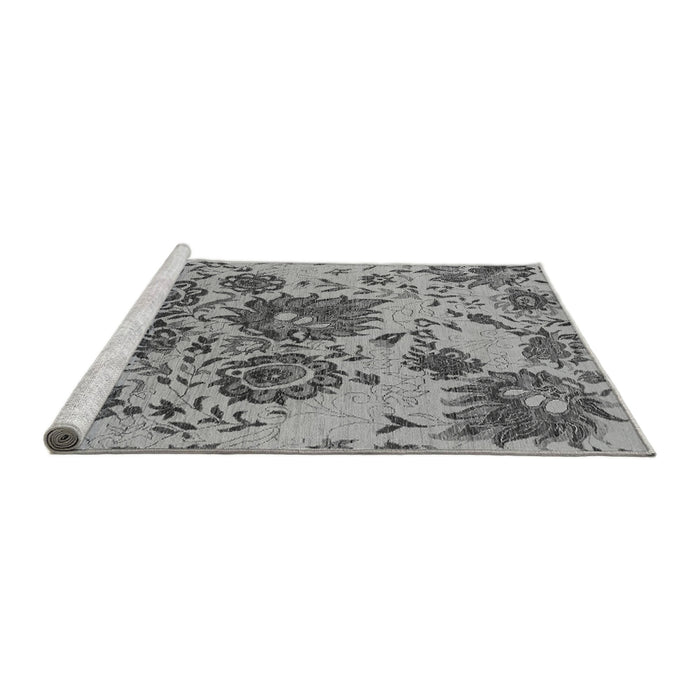 Sideview of Machine Washable Oriental Gray Industrial Rug, wshurb1530gry