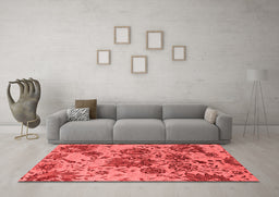 Industrial Red Washable Rugs