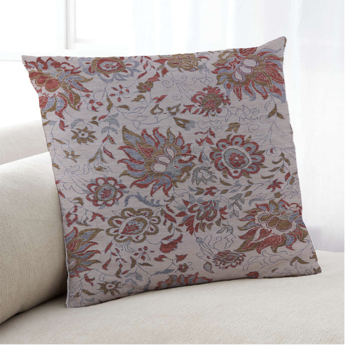 Lifestyle Image of Mid-Century Modern Urban Square Silver Pink Throw Pillow, 18 inch by 18 inch, pwurb1530