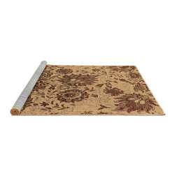 Sideview of Machine Washable Oriental Brown Industrial Rug, wshurb1530brn