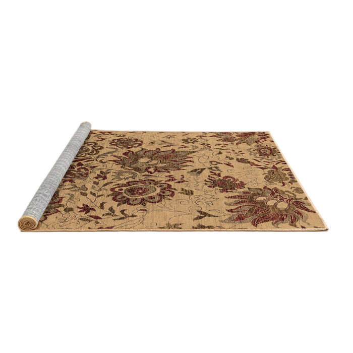 Sideview of Machine Washable Oriental Brown Industrial Rug, wshurb1530brn