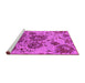 Sideview of Machine Washable Oriental Pink Industrial Rug, wshurb1530pnk