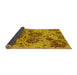 Sideview of Oriental Yellow Industrial Rug, urb1530yw