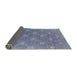 Sideview of Mid-Century Modern Light Purple Blue Oriental Rug, urb1531