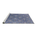 Sideview of Machine Washable Industrial Modern Light Purple Blue Rug, wshurb1531