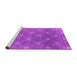 Sideview of Machine Washable Oriental Pink Industrial Rug, wshurb1531pnk