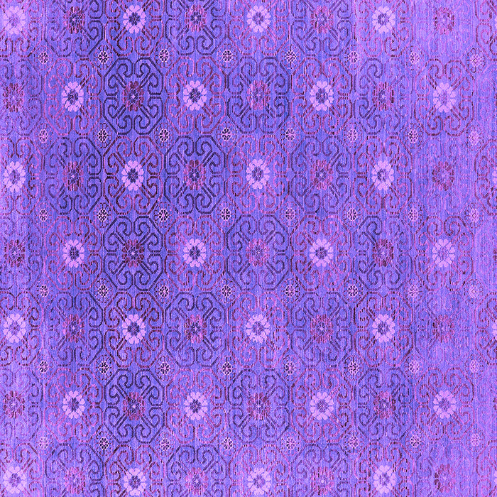 Square Machine Washable Oriental Purple Industrial Area Rugs, wshurb1531pur