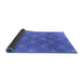 Sideview of Oriental Blue Industrial Rug, urb1531blu