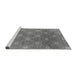 Sideview of Machine Washable Oriental Gray Industrial Rug, wshurb1531gry