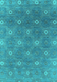 Oriental Turquoise Industrial Rug, urb1531turq