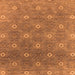 Square Machine Washable Oriental Orange Industrial Area Rugs, wshurb1531org