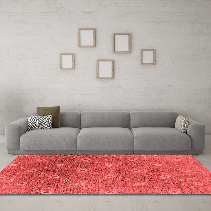 Industrial Red Washable Rugs