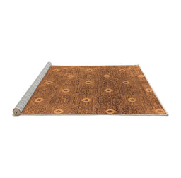 Sideview of Machine Washable Oriental Orange Industrial Area Rugs, wshurb1531org