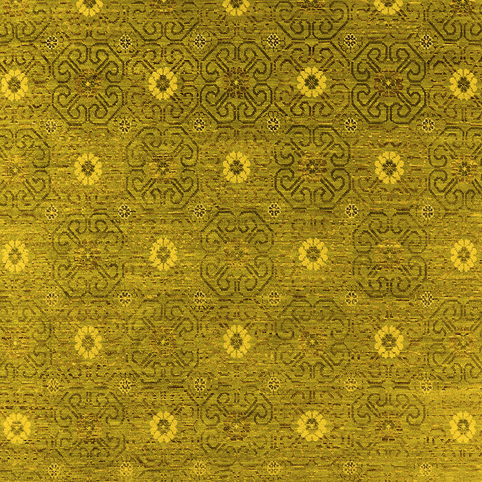 Oriental Yellow Industrial Rug, urb1531yw