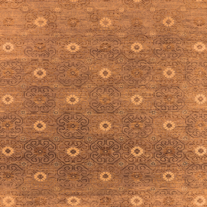 Square Oriental Orange Industrial Rug, urb1531org