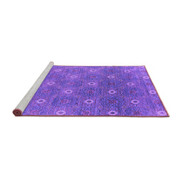 Sideview of Machine Washable Oriental Purple Industrial Area Rugs, wshurb1531pur