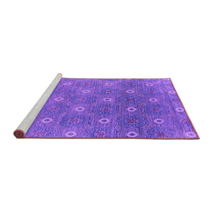 Sideview of Machine Washable Oriental Purple Industrial Area Rugs, wshurb1531pur