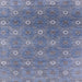 Square Mid-Century Modern Light Purple Blue Oriental Rug, urb1531