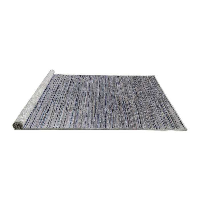 Sideview of Machine Washable Industrial Modern Mist Blue Rug, wshurb1532