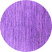 Round Machine Washable Oriental Purple Industrial Area Rugs, wshurb1532pur