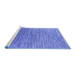 Sideview of Machine Washable Oriental Blue Industrial Rug, wshurb1532blu