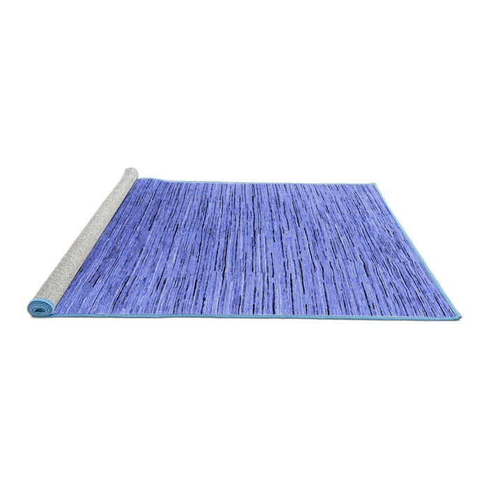 Sideview of Machine Washable Oriental Blue Industrial Rug, wshurb1532blu