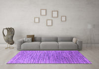 Machine Washable Oriental Purple Industrial Rug, wshurb1532pur