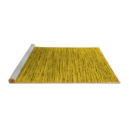 Sideview of Machine Washable Oriental Yellow Industrial Rug, wshurb1532yw
