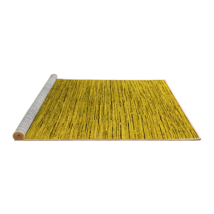 Sideview of Machine Washable Oriental Yellow Industrial Rug, wshurb1532yw