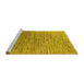 Sideview of Machine Washable Oriental Yellow Industrial Rug, wshurb1532yw