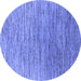 Round Oriental Blue Industrial Rug, urb1532blu