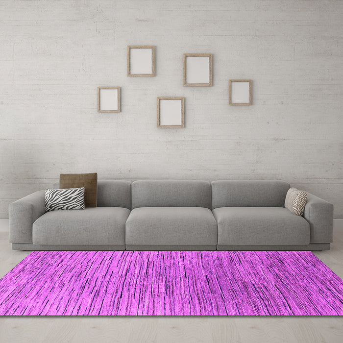 Machine Washable Oriental Pink Industrial Rug in a Living Room, wshurb1532pnk