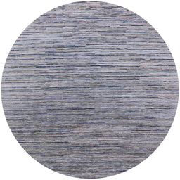 Round Machine Washable Industrial Modern Mist Blue Rug, wshurb1532