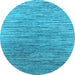 Round Oriental Light Blue Industrial Rug, urb1532lblu