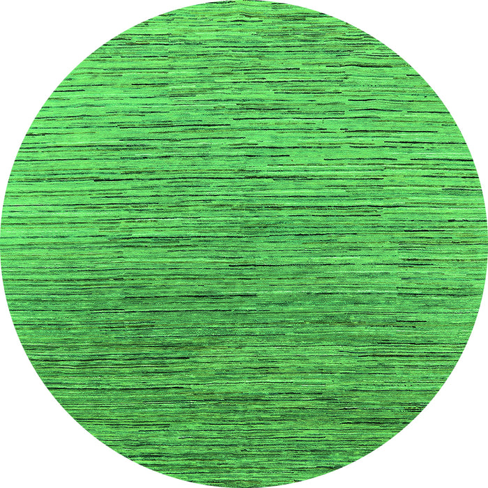 Round Oriental Green Industrial Rug, urb1532grn