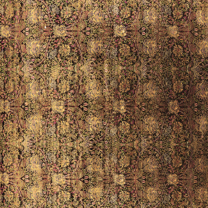 Square Oriental Brown Industrial Rug, urb1533brn