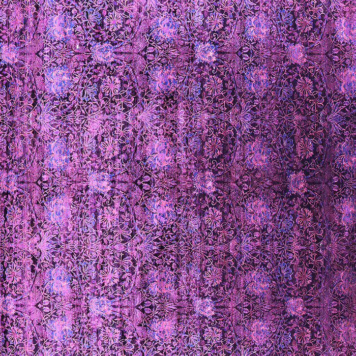 Square Machine Washable Oriental Purple Industrial Area Rugs, wshurb1533pur