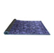 Sideview of Oriental Blue Industrial Rug, urb1533blu