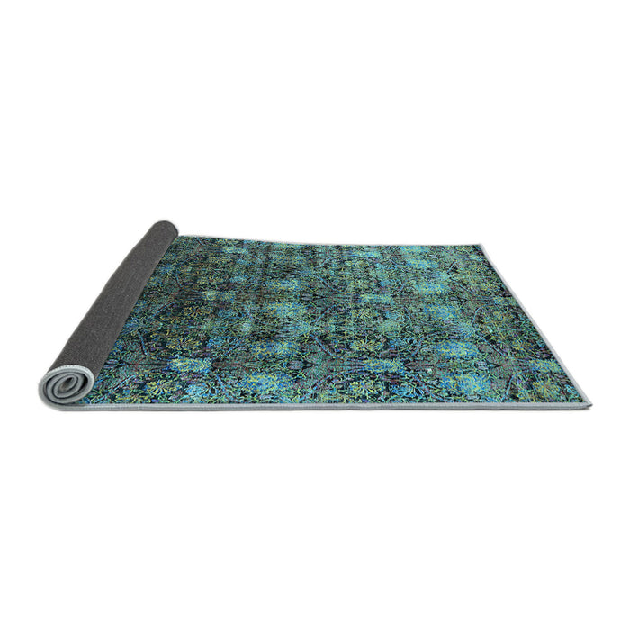 Sideview of Oriental Light Blue Industrial Rug, urb1533lblu