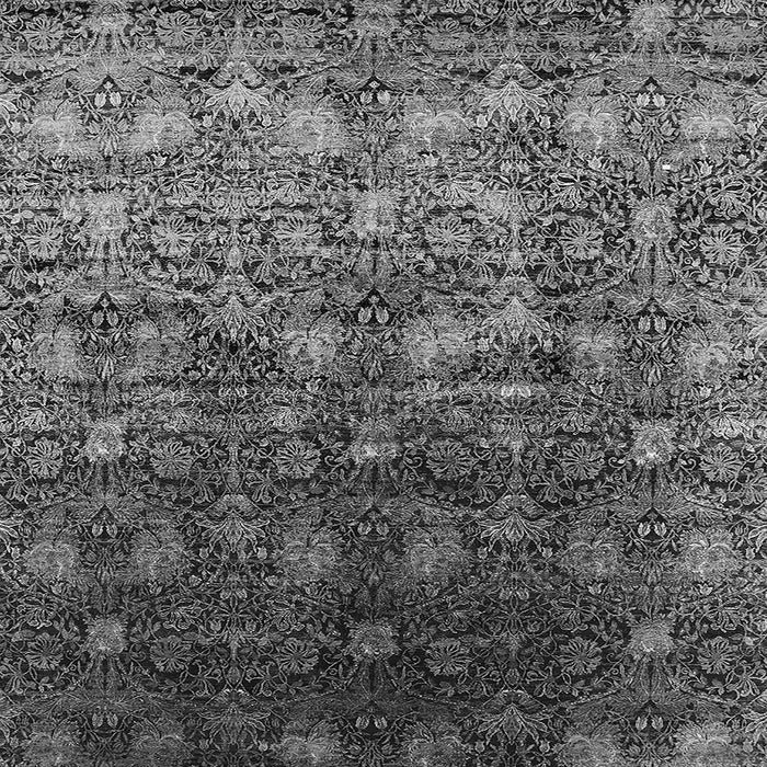 Square Machine Washable Oriental Gray Industrial Rug, wshurb1533gry