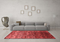 Machine Washable Oriental Red Industrial Rug, wshurb1533red