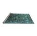 Sideview of Machine Washable Oriental Light Blue Industrial Rug, wshurb1533lblu