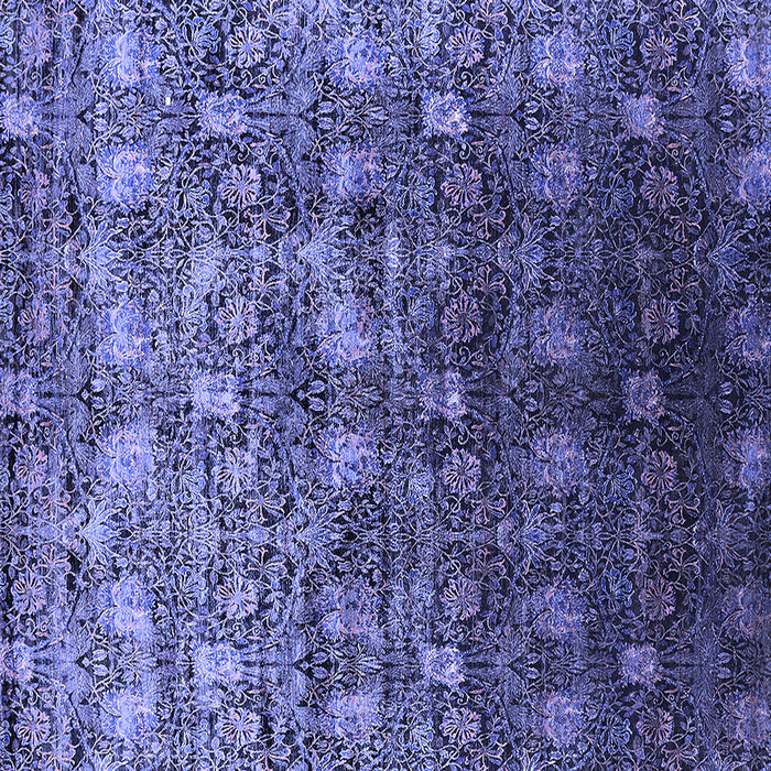 Square Oriental Blue Industrial Rug, urb1533blu