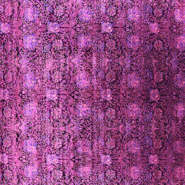 Square Machine Washable Oriental Pink Industrial Rug, wshurb1533pnk