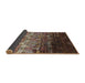 Sideview of Mid-Century Modern Brown Oriental Rug, urb1534