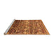 Sideview of Machine Washable Oriental Orange Industrial Area Rugs, wshurb1534org