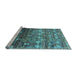 Sideview of Machine Washable Oriental Light Blue Industrial Rug, wshurb1534lblu