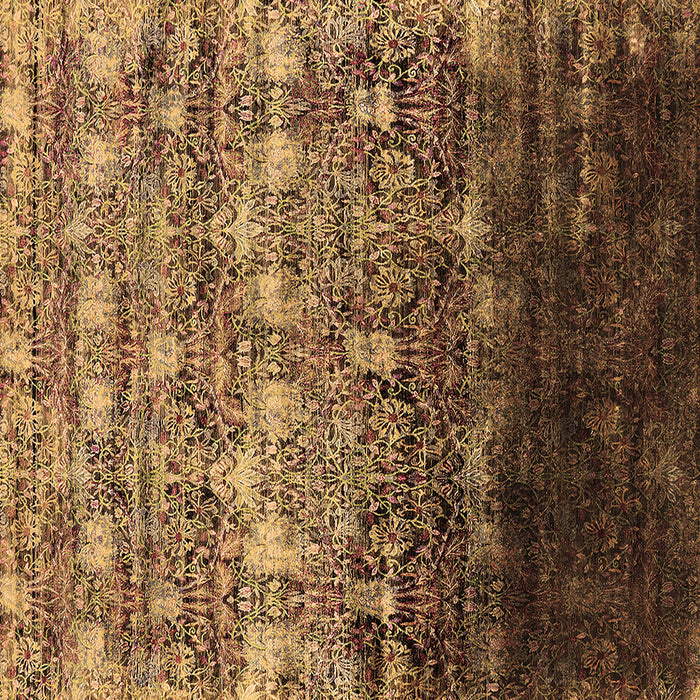 Square Oriental Brown Industrial Rug, urb1534brn