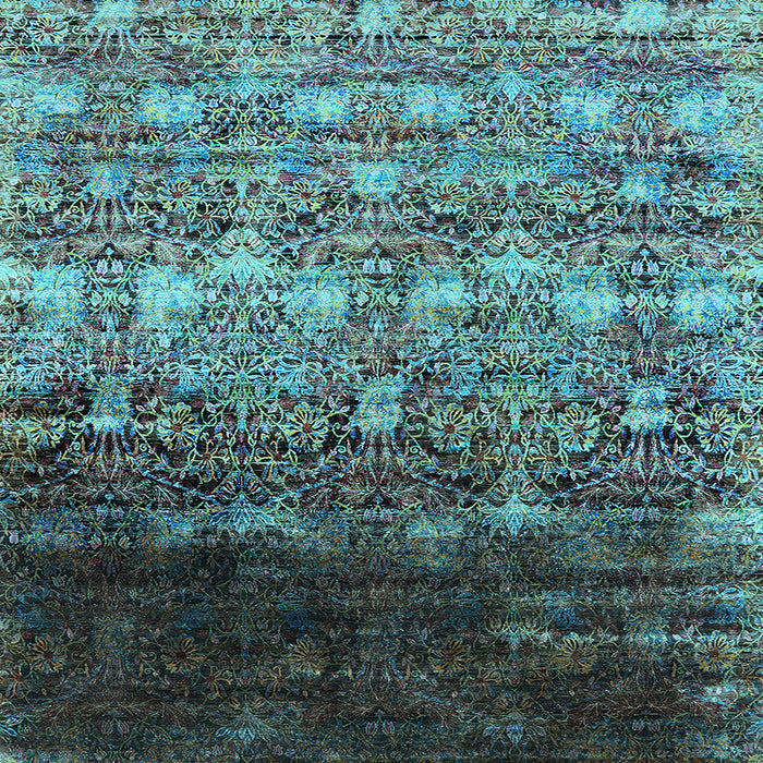 Square Oriental Light Blue Industrial Rug, urb1534lblu