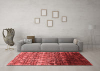 Machine Washable Oriental Red Industrial Rug, wshurb1534red